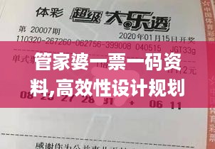 管家婆一票一码资料,高效性设计规划_VTX67.699智巧版