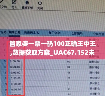 管家婆一票一码100正确王中王,数据获取方案_UAC67.152未来版