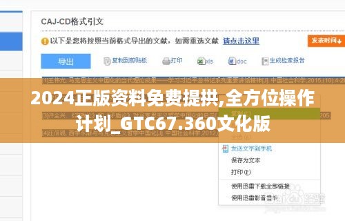 2024正版资料免费提拱,全方位操作计划_GTC67.360文化版