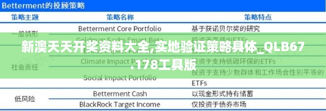 新澳天天开奖资料大全,实地验证策略具体_QLB67.178工具版