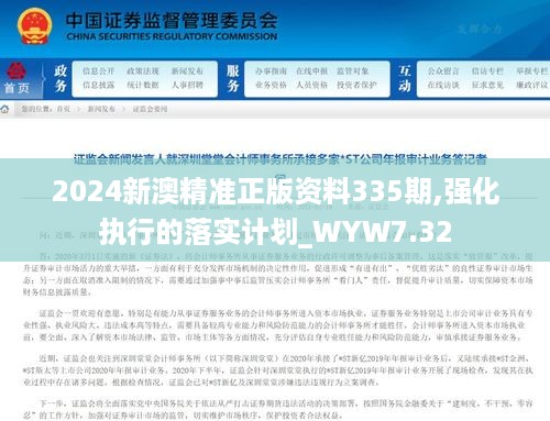 2024新澳精准正版资料335期,强化执行的落实计划_WYW7.32