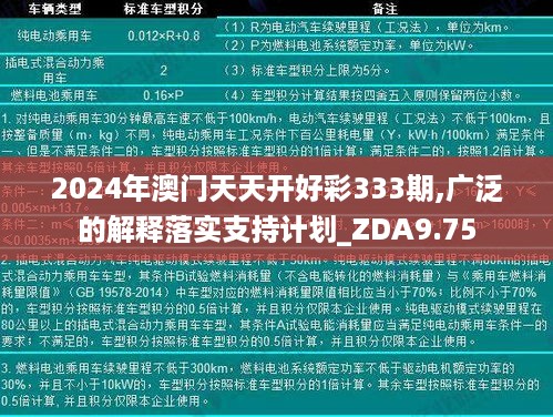 2024年澳门天天开好彩333期,广泛的解释落实支持计划_ZDA9.75