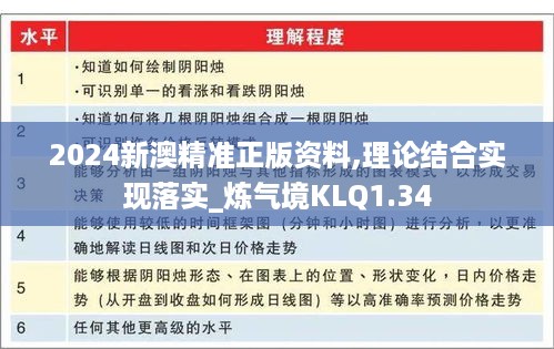 2024新澳精准正版资料,理论结合实现落实_炼气境KLQ1.34