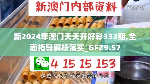 新2024年澳门天天开好彩333期,全面指导解析落实_GFZ9.57