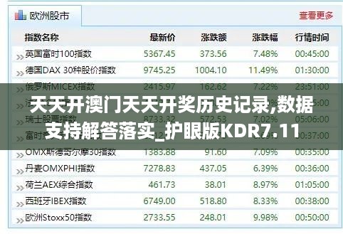 天天开澳门天天开奖历史记录,数据支持解答落实_护眼版KDR7.11