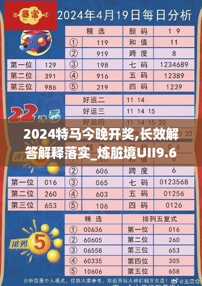 2024特马今晚开奖,长效解答解释落实_炼脏境UII9.61