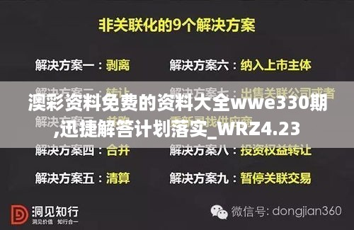 澳彩资料免费的资料大全wwe330期,迅捷解答计划落实_WRZ4.23