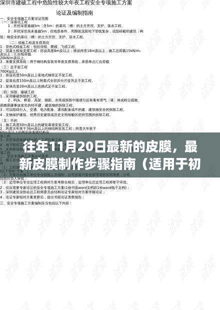 最新皮膜制作步骤指南，从初学者到进阶用户的全面指南（往年11月更新）