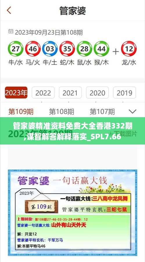 管家婆精准资料免费大全香港332期,谋智解答解释落实_SPL7.66