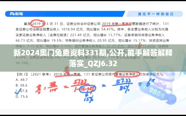 新2024奥门兔费资料331期,公开,能手解答解释落实_QZJ6.32