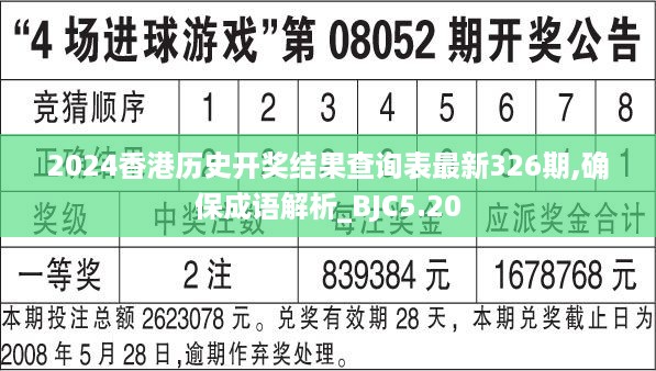 2024香港历史开奖结果查询表最新326期,确保成语解析_BJC5.20