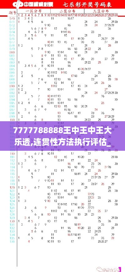 7777788888王中王中王大乐透,连贯性方法执行评估_FJS19.16