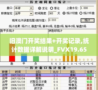 旧澳门开奖结果+开奖记录,统计数据详解说明_FVX19.65