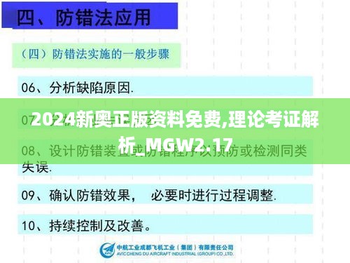 2024新奥正版资料免费,理论考证解析_MGW2.17