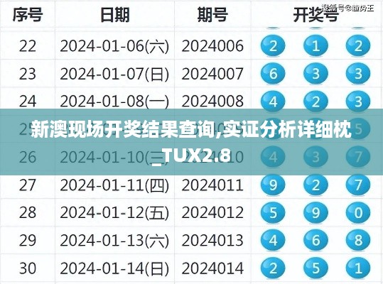 新澳现场开奖结果查询,实证分析详细枕_TUX2.8