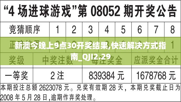 新澳今晚上9点30开奖结果,快速解决方式指南_QJI2.29