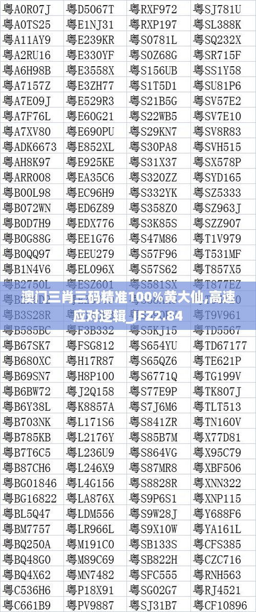 澳门三肖三码精准100%黄大仙,高速应对逻辑_JFZ2.84