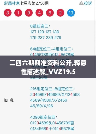 二四六期期准资料公开,释意性描述解_VVZ19.5