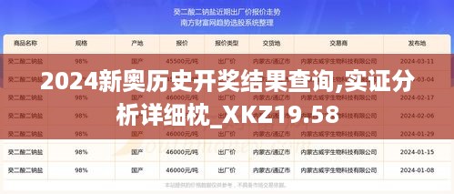 2024新奥历史开奖结果查询,实证分析详细枕_XKZ19.58