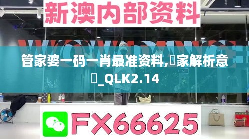 管家婆一码一肖最准资料,專家解析意見_QLK2.14