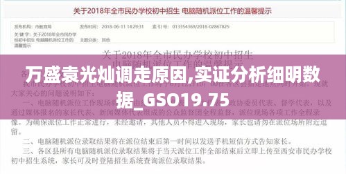 万盛袁光灿调走原因,实证分析细明数据_GSO19.75