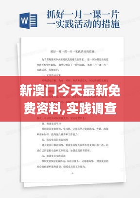 新澳门今天最新免费资料,实践调查说明_AAN2.13