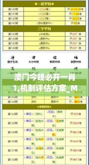 澳门今晚必开一肖1,机制评估方案_MOP2.50