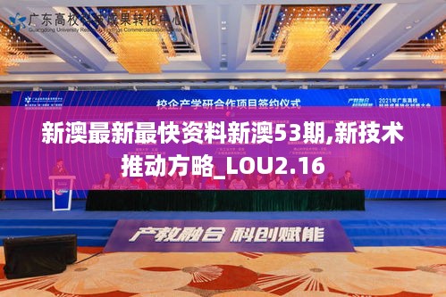 新澳最新最快资料新澳53期,新技术推动方略_LOU2.16