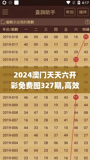 2024澳门天天六开彩免费图327期,高效推进解答解释措施_SPL3.56