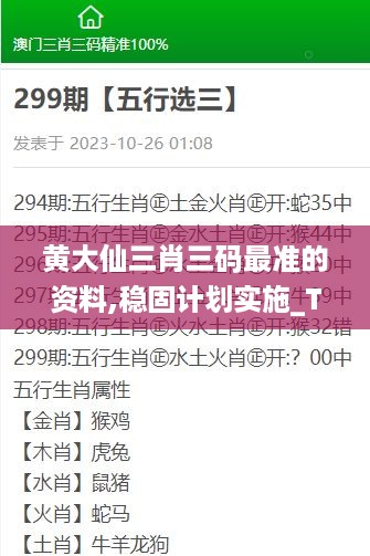 黄大仙三肖三码最准的资料,稳固计划实施_TLD19.42