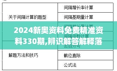 2024新奥资料免费精准资料330期,辨识解答解释落实_CTZ4.33