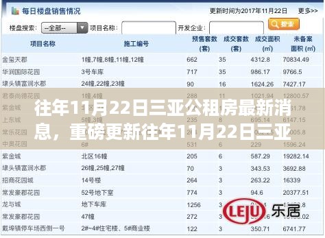 揭秘，往年11月22日三亚公租房最新动态与重磅更新消息