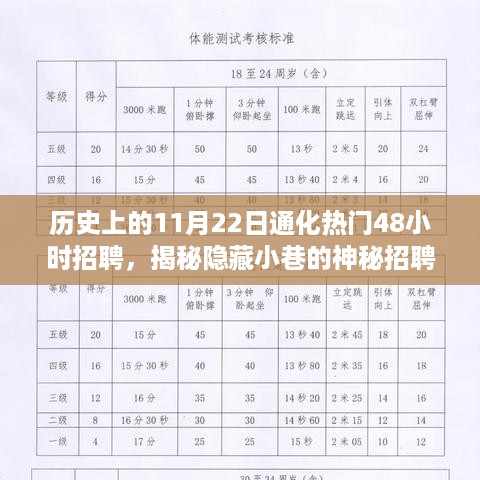 历史上的11月22日通化热门招聘揭秘，小巷神秘招聘之旅的探寻与发现