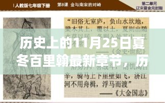 历史上的11月25日夏冬百里翰最新章节，历史上的11月25日夏冬百里翰，最新章节深度测评与介绍