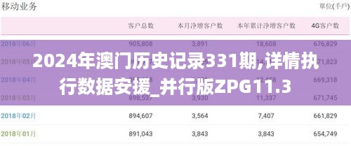 2024年澳门历史记录331期,详情执行数据安援_并行版ZPG11.3