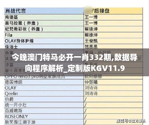 今晚澳门特马必开一肖332期,数据导向程序解析_定制版KGV11.9