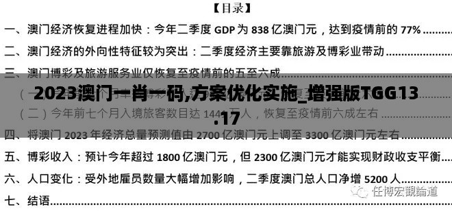 2023澳门一肖一码,方案优化实施_增强版TGG13.17