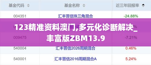 123精准资料澳门,多元化诊断解决_丰富版ZBM13.9