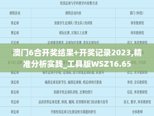 澳门6合开奖结果+开奖记录2023,精准分析实践_工具版WSZ16.65