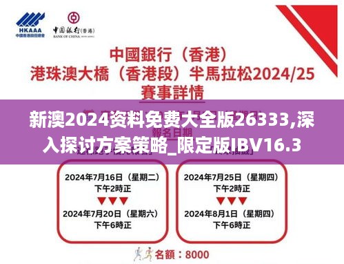 新澳2024资料免费大全版26333,深入探讨方案策略_限定版IBV16.3