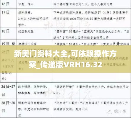 新奥门资料大全,可依赖操作方案_传递版VRH16.32