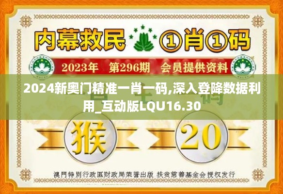 2024新奥门精准一肖一码,深入登降数据利用_互动版LQU16.30