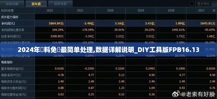 2024年資料免費最简单处理,数据详解说明_DIY工具版FPB16.13