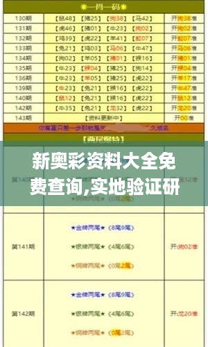 新奥彩资料大全免费查询,实地验证研究方案_云端版QBX16.76