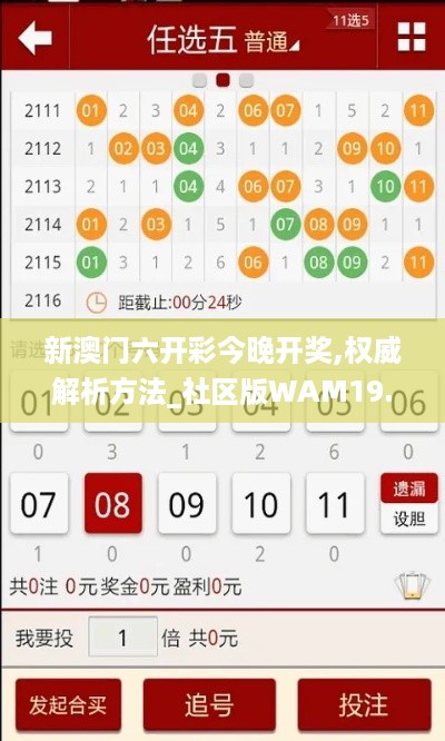 新澳门六开彩今晚开奖,权威解析方法_社区版WAM19.66