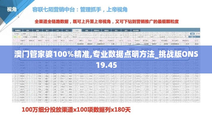 澳门管家婆100%精准,专业数据点明方法_挑战版ONS19.45