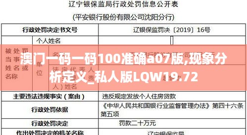 澳门一码一码100准确a07版,现象分析定义_私人版LQW19.72