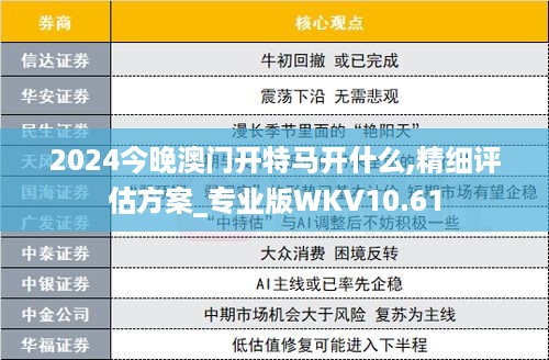 2024今晚澳门开特马开什么,精细评估方案_专业版WKV10.61