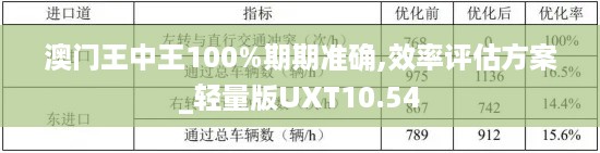 澳门王中王100%期期准确,效率评估方案_轻量版UXT10.54