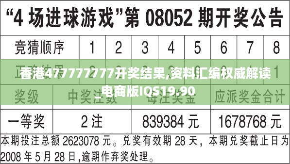 香港477777777开奖结果,资料汇编权威解读_电商版IQS19.90